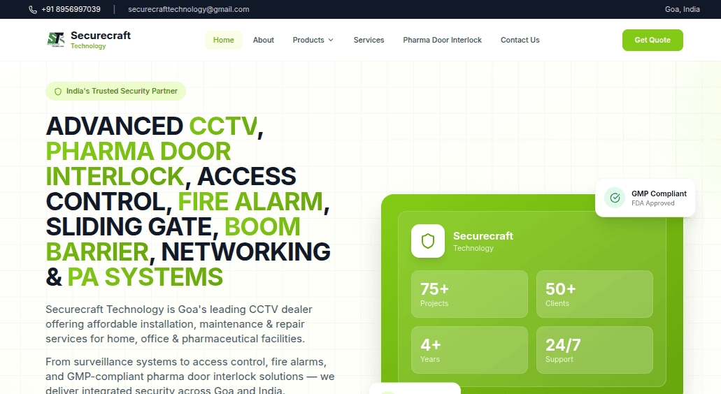 SecureCraft Technology Website